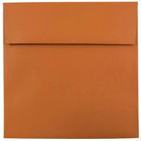 JAM Paper 8.5 x 8.5 Square Envelopes, Dark Orange, 100 Pack (3157503g)-Dark orange