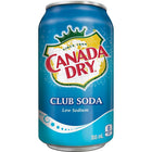 Canada Dry Club Soda - Low Sodium - 355 mL Cans - 12 Pack-Case of 12
