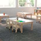 Flash Furniture Bright Beginnings Commercial Grade Wooden Rectangular Preschool Classroom Activity Table (MKME088010)-Accommodates up to 3 Children