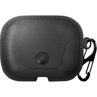 Twelve South Leather AirSnap Pro for AirPods Pro - Black-Leather case to protect AirPod Pro's while also keeping them close at hand