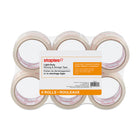 Staples Clear View Light-Duty Packaging Tape, 48 mm x 50 m, 2.0-mil, 6 Pack-Superior holding power