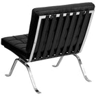 Flash Furniture – Chaise de salon en acier, Hercules Flash, noir (ZBFLC801CHBK)-Rembourrage en LeatherSoft noir