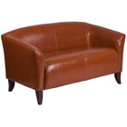 Flash Furniture HERCULES Imperial Series Cognac Leather Loveseat-Cognac LeatherSoft Upholstery