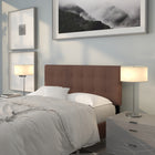 Flash Furniture Bedford Tufted Upholstered Full Size Headboard - Dark Brown Fabric-Dark Brown Fabric Upholstery