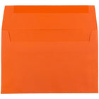 JAM Paper A7 Invitation Envelopes, 5.25 x 7.25, Brite Hue Orange Recycled, 100 Pack (95666g)-Size: A7 (5 1/4" x 7 1/4")