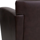 Flash Furniture HERCULES Majesty Series Brown Leather Chair-Sculpted Seat and Back