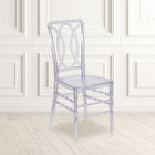 Flash Furniture Flash Elegance Crystal Ice Stacking Chair with Designer Back-High Impact Strength