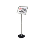 FuTECH Slanted Chrome Frame Sign Holder - 16"W x 12"H - Chrome-Metal