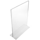 Eddie's Hang-Up Display Ltd. Countertop Bottom Loading Sign Holder - Clear Acrylic - 11" x 8.5" - 6 Pack-Countertop Sign Holder