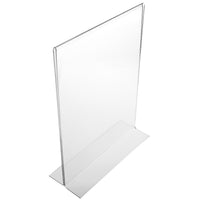 Eddie's Hang-Up Display Ltd. Countertop Bottom Loading Sign Holder - Clear Acrylic - 11" x 8.5" - 6 Pack-Countertop Sign Holder