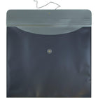 JAM Paper Plastic Envelopes with Button and String Tie Closure, 15 x 18, Charcoal Blue Poly, 24 Pack (215887cg)-Size: 15" x 18"