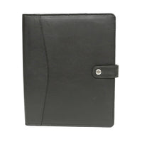 Ashlin Designer Cluny Tuscany Leather Tablet Case with Closure for 10" iPad - Black-Fits iPad and other similar sized tablets