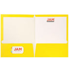 JAM Paper Glossy Two Pocket Presentation Folders, Yellow, 12 Pack (385Gyeag)-3