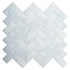 CTG Brands Herringbone Wall Tile, 10" x 10", White Marble, 6 Pack-Set: comes in a box of 6 premium quality wall tiles, suitable for smooth and clean surfaces