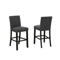 Brassex Indira 29' Bar Stool with Nail-Head Trim, Grey, 2 Pack-Counter height
