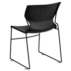 Flash Furniture HERCULES Series Black Full Back Stack Chair with Black Frame-Black Plastic Seat and Back