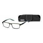 Sportex +2.75 Blue Light Reading Glasses-Unisex contemporary rectangular frame comes in blue featuring durable, lightweight, and flexible construction