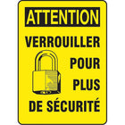 Safety Signs and Identification, Electrical, Attention; Verouiller Pour Plus De Securite, SAZ578-Language - English