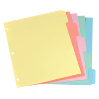 Oxford Subject Dividers - Letter Size - Assorted Colours-Instant index tabs - no time consuming tab typing or insertion
