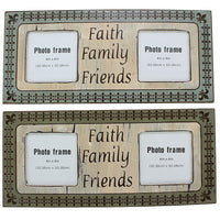 Cathay Importers Rustic Wood Quote Photo Frame (EC-24-0117), 2 Pack-Wall-mounted