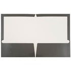 JAM Paper Glossy Two Pocket Presentation Folders, Grey, 100 Pack (31225352D)-Size: 9" x 12"