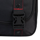 Swiss Gear 15.6" Double Gusset Laptop Case - Black-Quick-loop back strap fits over upright luggage handles to keep all baggage together for more convenience when travelling