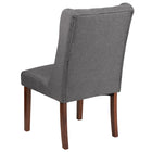 Flash Furniture HERCULES Preston Series Tufted Parsons Chair - Grey Fabric-High Density Foam Padding
