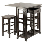 Winsome Wood Suzanne 3-Piece Set Space Saver (23330)-Overall dims 29.61"W x 29.13"D x 32.76"H