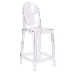 Nicer Furniture Modern Ghost Side Counter Stool - 4 Pack-Contoured seat and back design