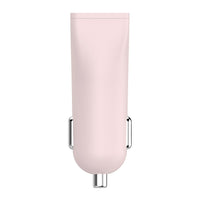 Basic Tech Dual USB Car Charger - Pink-Universal