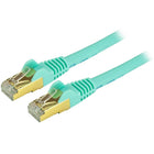 StarTech Cat6a Ethernet Patch Cable, Shielded, 6 ft, Aqua (C6ASPAT6AQ)-Protect your data against noise and EMI/RFI interference