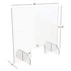 Eddie's Plexiglass Acrylic Sneeze Guard - 36"W x 31.5"H - Clear-36" Wide x 31-1/2" High