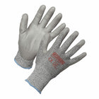 Forcefield Level 5 Cut Resistant HPPE Gloves with Polyurethane Coated Palms - Salt & Pepper Grey - XX-Large-Glass fiber liner for excellent dexterity and cut resistance