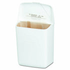 HOSPECO Sanidisposal Container, White, 8 7/8" W x 10 5/8" H x 4 5/8' D-Capacity: 1.00 gal