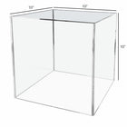 Eddie's Clear Acrylic Display Box - 10"L x 10"W x 10"H - Clear-10" D x 10" W x 10" H