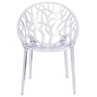 Flash Furniture Specter Series Transparent Stacking Side Chair-Stackable Accent Chair