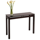 Winsome Linea Console/Hall Table With Chrome Accents, Espresso-Sleek console table, use as sofa table or place in hallway
