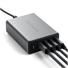 Satechi 165W USB-C 4-Port GaN Charger - Space Grey-3 x USB-C PD connected - 60W/60W/45W or 100W/30W/30W