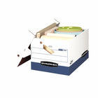 Bankers Box Presto Letter/Legal Storage Box with Ergonomic Handles, 4 Pack-Handles are also reinforced and tear-resistant