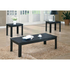 Monarch Specialties 7840P Table Set - 3Pcs Set/Black-Assembly required