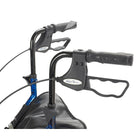 Drive Medical 3 Wheel Rollator Walker with Basket Tray and Pouch, Flame Blue-Basket conveniently folds for easy storage