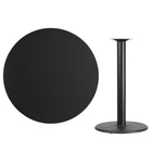 Flash Furniture – Table bistro ronde en stratifié noir de 42 po avec base circulaire de 24 po (XURD42BKTR24B)-Table d'hospitalité à hauteur de bar