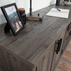 Sauder 433681 Aspen Post Large Credenza - Pebble Pine-Quick and easy assembly with slide-on moldings.