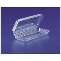 Plastics Clamshell Containers, 13-5/16" x 6-11/16" x 2-3/4", Clear, 200 Pack-Clear