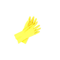 Wayne Safety Latex Gloves - Small - Yellow-Long cuff