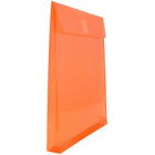 JAM Paper Plastic Envelopes with VELCRO Brand Closure - 1" Expansion - Letter - 9 3/4" x 11 3/4" - Orange - 12 Pack (118V1OR)-Quantity: 12 envelopes per pack