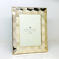 Elegance Gold Finish 5" x 7" Prism Photo Frame-Material: Stainless Steel