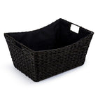 Truu Design Braided Grass Storage Baskets, Set of 3, Black-Great way to neatly store and organize all your household items