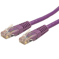 StarTech 50 Ft Cat 6 Purple Molded RJ45 Utp Gigabit Cat6 Patch Cable, 50Ft Patch Cord-Ensure optimum conductivity and eliminate network signal loss