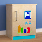 Flash Furniture - Refrigerateur de cuisine pour enfants Bright Beginnings de qualite commerciale en bois certifie Green Guard-Certifie Green Guard pour la securite
